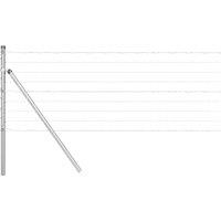 Berkfield Home Euro Fence with 7 Posts 0.8x10 m Galvanised Steel in Silver