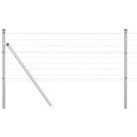 Berkfield Home Euro Fence with 7 Posts 0.8x10 m Galvanised Steel in Silver