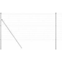 Berkfield Home Euro Fence with 7 Posts 1.4x10 m Galvanised Steel in Silver