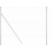 Berkfield Home Euro Fence with 7 Posts 1.6x10 m Galvanised Steel in Silver