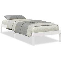 Berkfield Home Extra Long Bed Frame without Mattress White 100x210 cm Solid Wood Pine