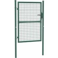 Berkfield Home Fence Gate Steel 100x125 cm Green