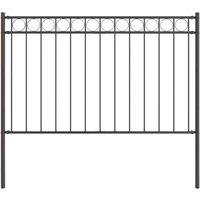 Berkfield Home Fence Panels with Circle Grey Metal 1.7 x 1 m Durable