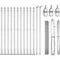 Berkfield Home Fence Post Set 25 m Set of 2 Galvanised silver Galvanised steel
