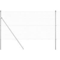 Berkfield Home Fence Post Set 25 m Set of 2 Galvanised steel 25 x 1 m Tough in Silver