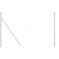 Berkfield Home Fence Posts 52 pcs 32 mm 190 cm Galvanised Steel in Silver