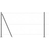 Berkfield Home Fence Posts with Base Plates 26 pcs 32mm 68.5cm Galvanised Steel in Grey