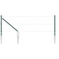Berkfield Home Fence Posts with Spike 26 pcs 32 mm 120 cm Galvanised Steel in Green