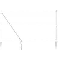 Berkfield Home Fence Posts with Spike 52 pcs 32 mm 170 cm Galvanised Steel in Silver