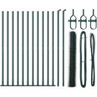 Berkfield Home Fencing Set Set of 2 Green Steel 25 x 1.2 m Durable