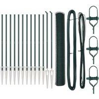 Berkfield Home Fencing Set Set of 2 Forest Green Powder-Coated Steel 25 x 1 m