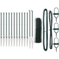 Berkfield Home Fencing Set Set of 2 Forest green Galvanized steel 25 x 0.5 m