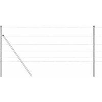 Berkfield Home Field Fence 0.8x50 m Galvanised Steel in Silver
