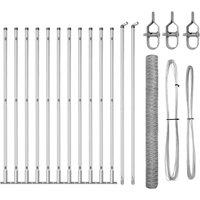 Berkfield Home Fencing Set Set of 2 Galvanised steel 25 x 1.5 m Durable in Silver