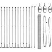 Berkfield Home Fencing Set Set of 2 Galvanised steel 25 x 1.5 m Durable in Silver