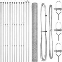 Berkfield Home Fencing Set Set of 2 Galvanised steel Large Durable in Silver