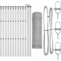 Berkfield Home Fencing Set Set of 2 Galvanised steel Large Durable in Silver
