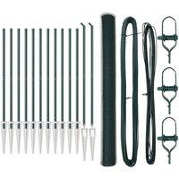 Berkfield Home Fencing Set Set of 2 Green Metal 25 x 1.5 m Durable