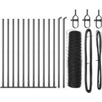 Berkfield Home Fencing Set Set of 2 Grey Steel 25 x 0.5 m Durable