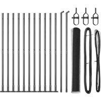 Berkfield Home Fencing Set Set of 2 Grey Steel 25 x 1 m Durable
