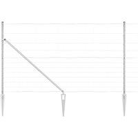 Berkfield Home Field Fence 1.4x25 m Galvanised Steel in Silver