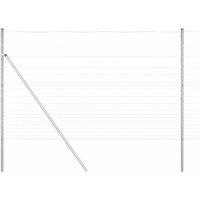 Berkfield Home Field Fence 1.5x25 m Galvanised Steel in Silver