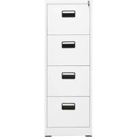 Berkfield Home Filing Cabinet White 46x62x133 cm Steel | Size: 46 x 62 x 133 cm