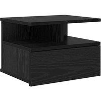 Berkfield Home Floating Nightstand Black Oak 40x31x27 cm Engineered Wood | Size: 40 x 31 x 27 cm