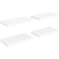 Berkfield Home Floating Wall Shelves 4 pcs White 50x23x3.8 cm MDF
