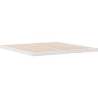 Berkfield Home Floor Bed Frame White 200x220 cm Solid Wood Pine