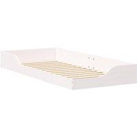 Berkfield Home Floor Bed Frame White 90 x 210 cm Wood