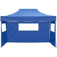 Berkfield Home Foldable Tent with 3 Walls 3x4.5 m Blue