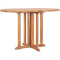 Berkfield Home Folding Butterfly Garden Table 120x70x75 cm Solid Teak Wood in Brown | Size: 120 x 70 x 75 cm