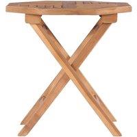 Berkfield Home Folding Garden Table 45x45x45 cm Solid Teak Wood in Brown | Size: 45 x 45 x 45 cm