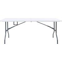 Berkfield Home Folding Garden Table White 180x72x72 cm HDPE | Size: 180 x 72 x 72 cm