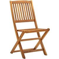 Berkfield Home Folding Outdoor Chairs 2 pcs Solid Acacia Wood in Brown