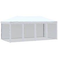 Berkfield Home Folding Party Tent with Sidewalls White 3x6 m