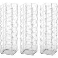 Berkfield Home Gabion Set 3 pcs Galvanised Wire 25 x 25 x 100 cm in Silver