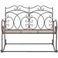 Berkfield Home Garden Bench 104 cm Iron Antique Brown