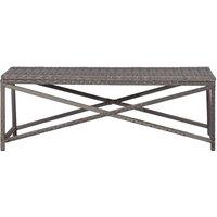Berkfield Home Garden Bench 120 cm Poly Rattan Grey