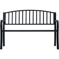 Berkfield Home Garden Bench 125 cm Black Steel