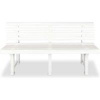 Berkfield Home Garden Bench 145.5 cm Plastic White