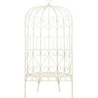Berkfield Home Garden Bench 95 cm Iron Antique White