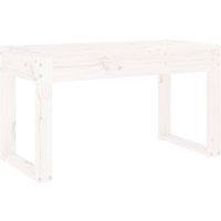 Berkfield Home Garden Bench White 80x38x45 cm Solid Wood Pine | Size: 80 x 38 x 45 cm