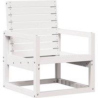 Berkfield Home Garden Chair White 57.5x63x76 cm Solid Wood Pine