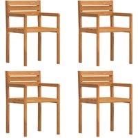Berkfield Home Garden Chairs 4 pcs 50x53x80 cm Solid Wood Acacia in Brown | Size: 50 x 53 x 80 cm