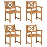 Berkfield Home Garden Chairs 4 pcs 56x55.5x90 cm Solid Wood Acacia in Brown