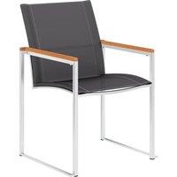 Berkfield Home Garden Chairs 4 pcs Textilene & Stainless Steel Grey