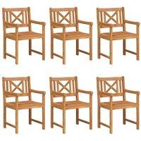 Berkfield Home Garden Chairs 6 pcs 56x55.5x90 cm Solid Wood Acacia in Brown