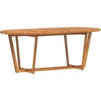 Berkfield Home Garden Dining Table Oval 200x90x75 cm Solid Wood Acacia in Brown | Size: 200 x 90 x 75 cm